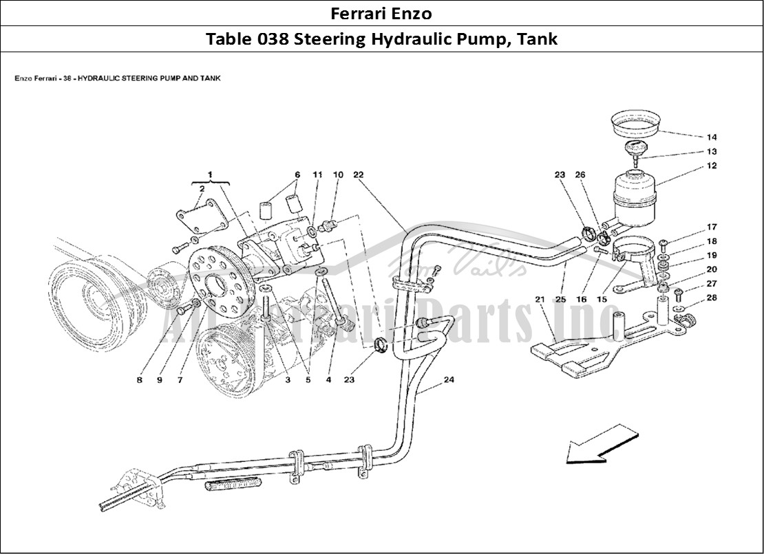 Ferrari Parts Ferrari Enzo Page 038 Hydraulic Steering Pump a