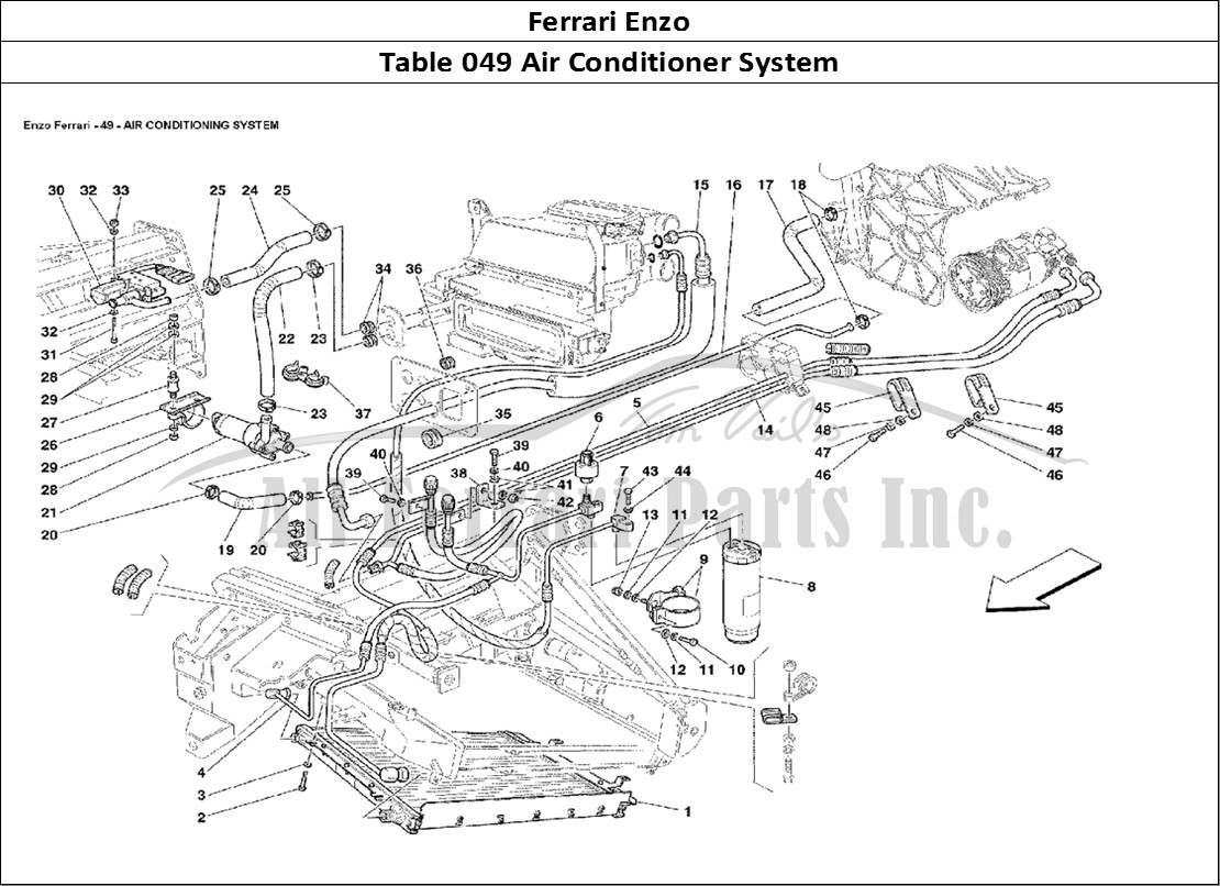 Ferrari Parts Ferrari Enzo Page 049 Air Conditioning System