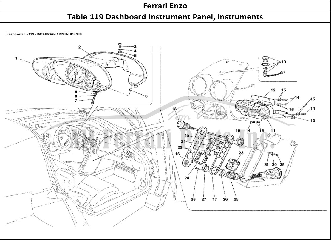 Ferrari Parts Ferrari Enzo Page 119 Dashboard Instruments