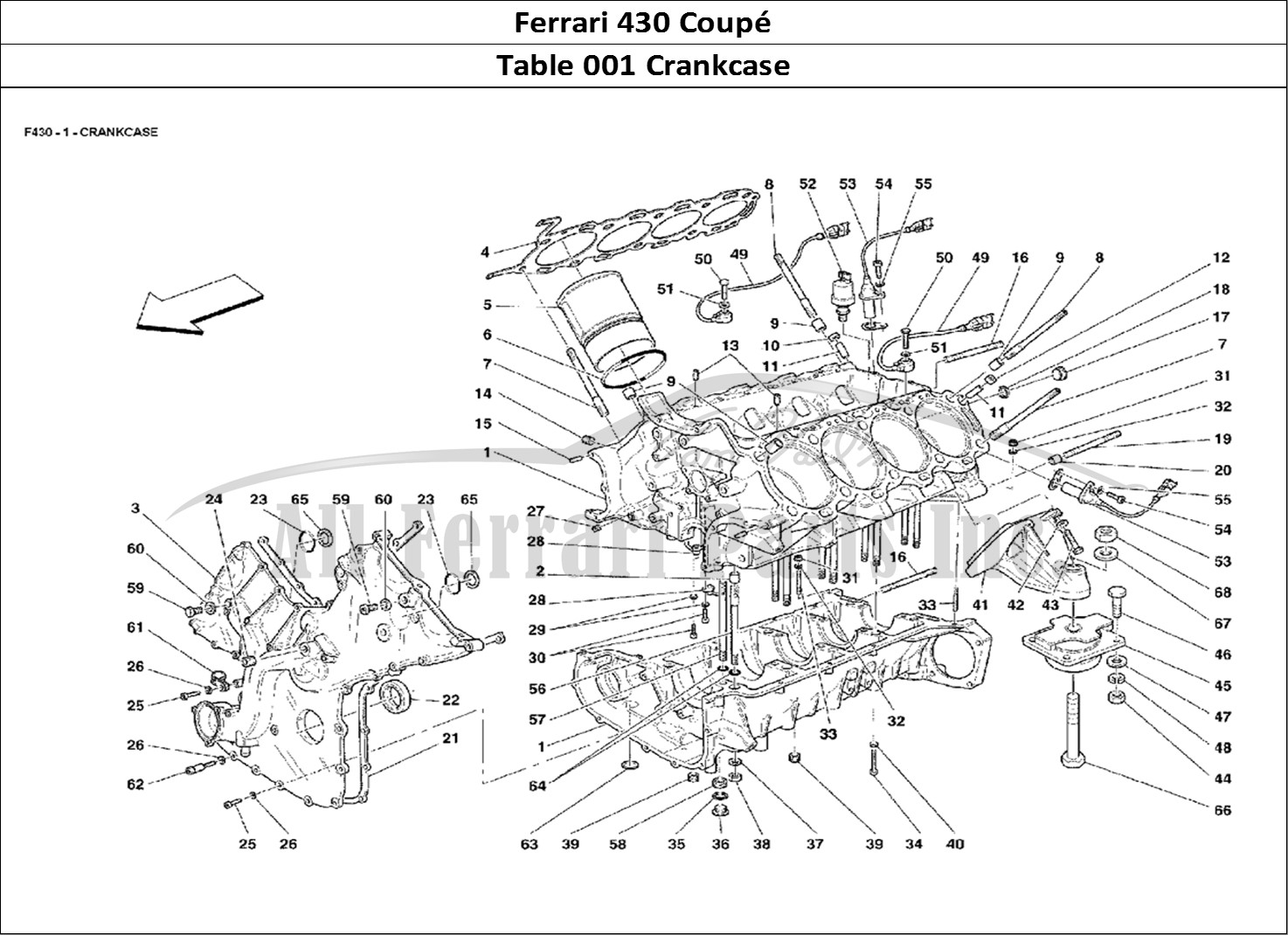 Ferrari Parts Ferrari 430 Coup Page 001 Crankcase