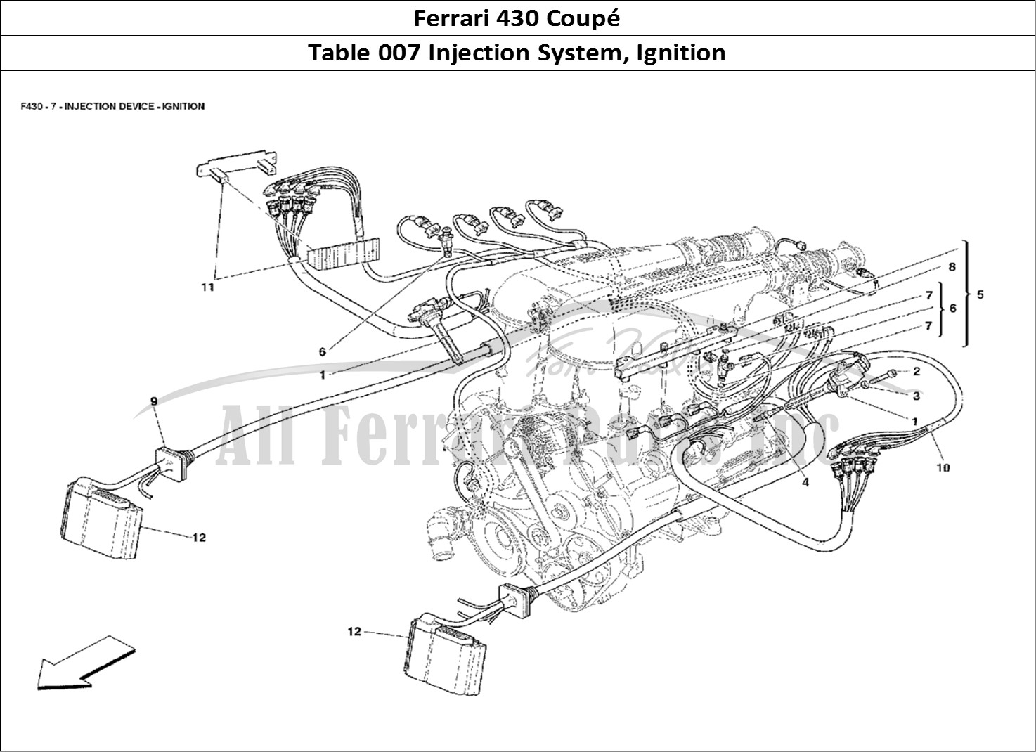Ferrari Parts Ferrari 430 Coup Page 007 Injection Device - Igniti