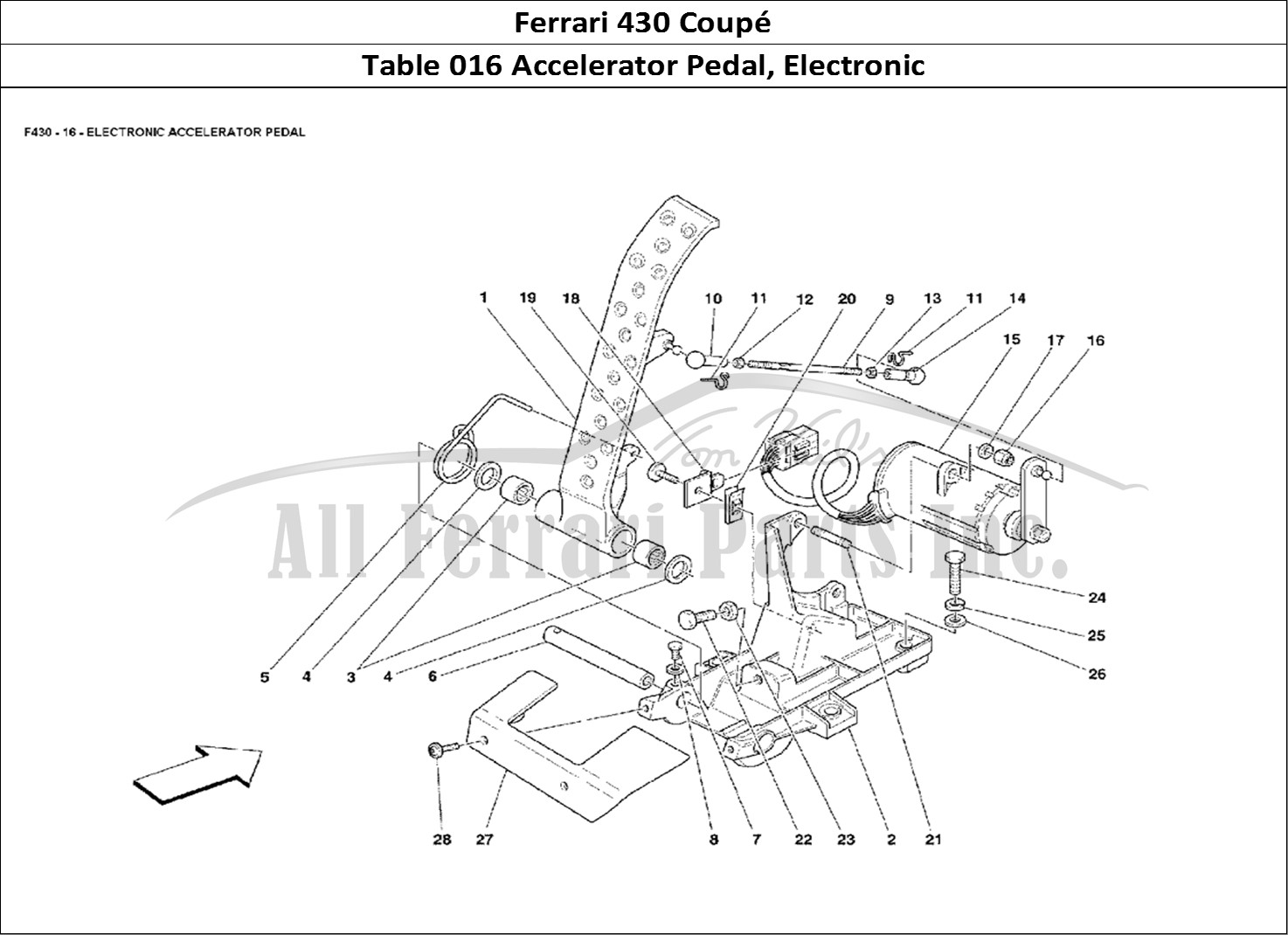 Ferrari Parts Ferrari 430 Coup Page 016 Electronic Accelerator Pe