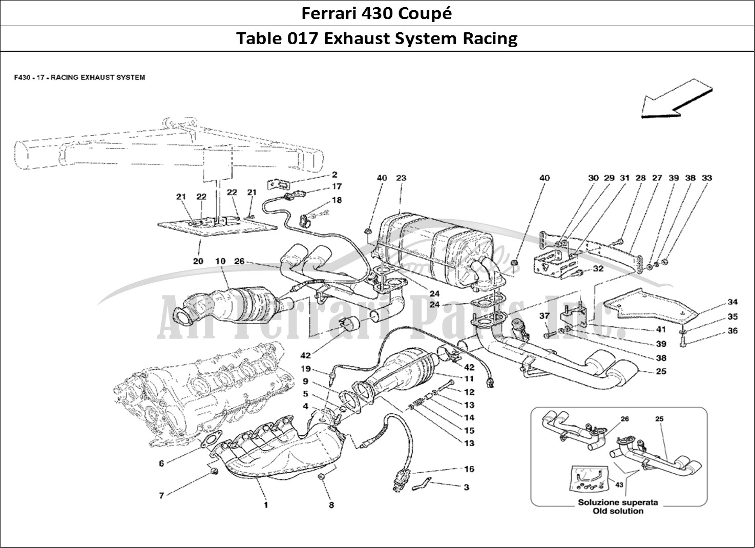Ferrari Parts Ferrari 430 Coup Page 017 Racing Exhaust System
