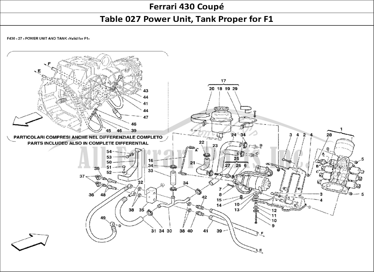 Ferrari Parts Ferrari 430 Coup Page 027 Power Unit and Tank -Vali