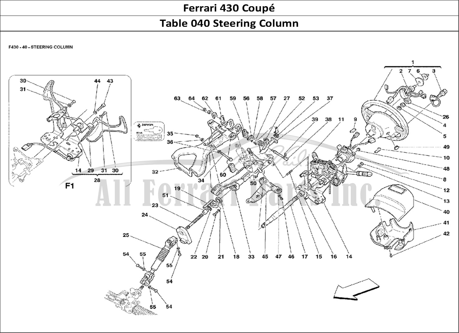 Ferrari Parts Ferrari 430 Coup Page 040 Steering Column