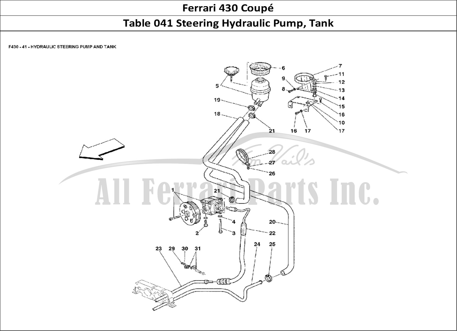 Ferrari Parts Ferrari 430 Coup Page 041 Hydraulic Steering Pump a