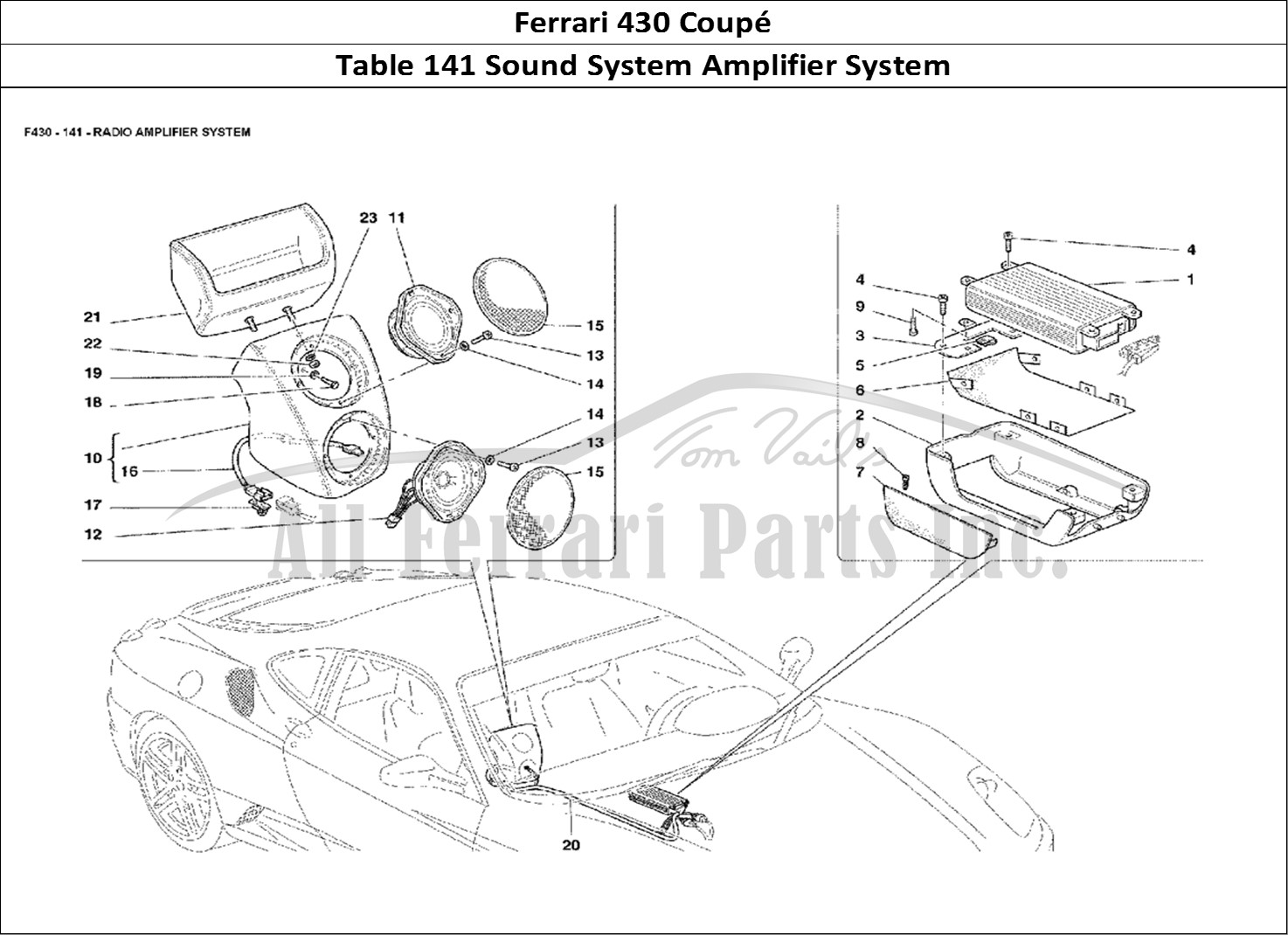 Ferrari Parts Ferrari 430 Coup Page 141 Radio Amplifier System