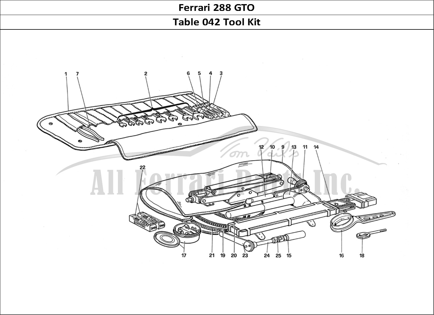 Ferrari Parts Ferrari 288 GTO Page 042 Toolkit