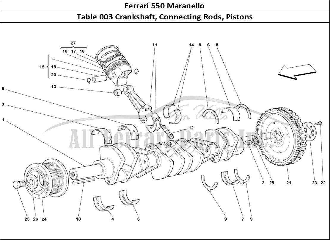 Ferrari Parts Ferrari 550 Maranello Page 003 Driving Shaft - Connectin