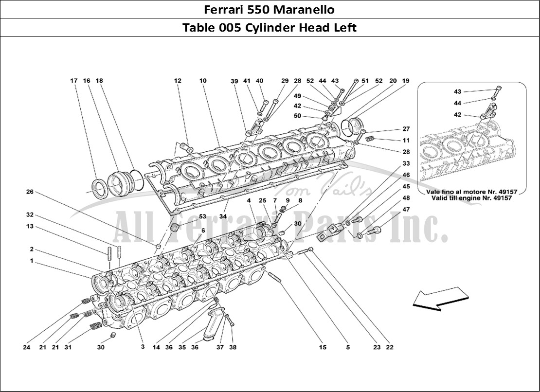 Ferrari Parts Ferrari 550 Maranello Page 005 L.H. Cylinder Head