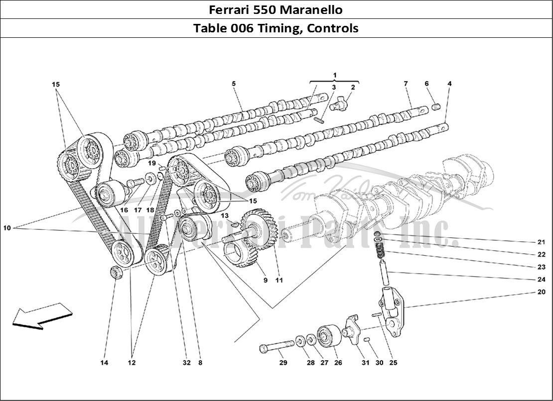 Ferrari Parts Ferrari 550 Maranello Page 006 Timing - Controls