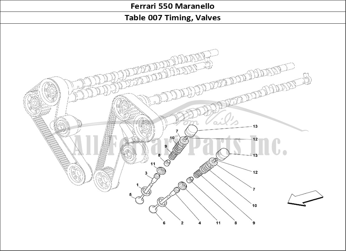 Ferrari Parts Ferrari 550 Maranello Page 007 Timing - Valves