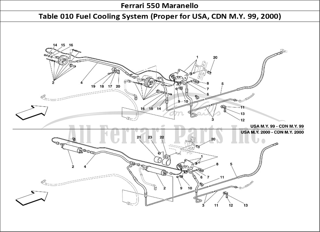 Ferrari Parts Ferrari 550 Maranello Page 010 Fuel Cooling System -Vali