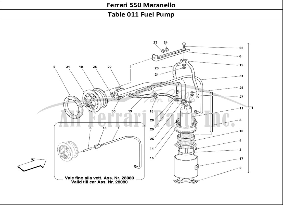 Ferrari Parts Ferrari 550 Maranello Page 011 Fuel Pump