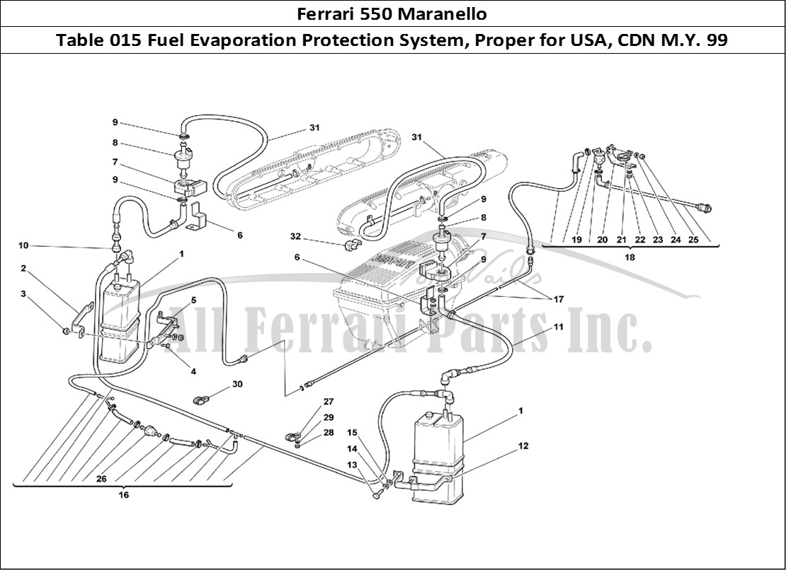 Ferrari Parts Ferrari 550 Maranello Page 015 Antievaporation Device -V