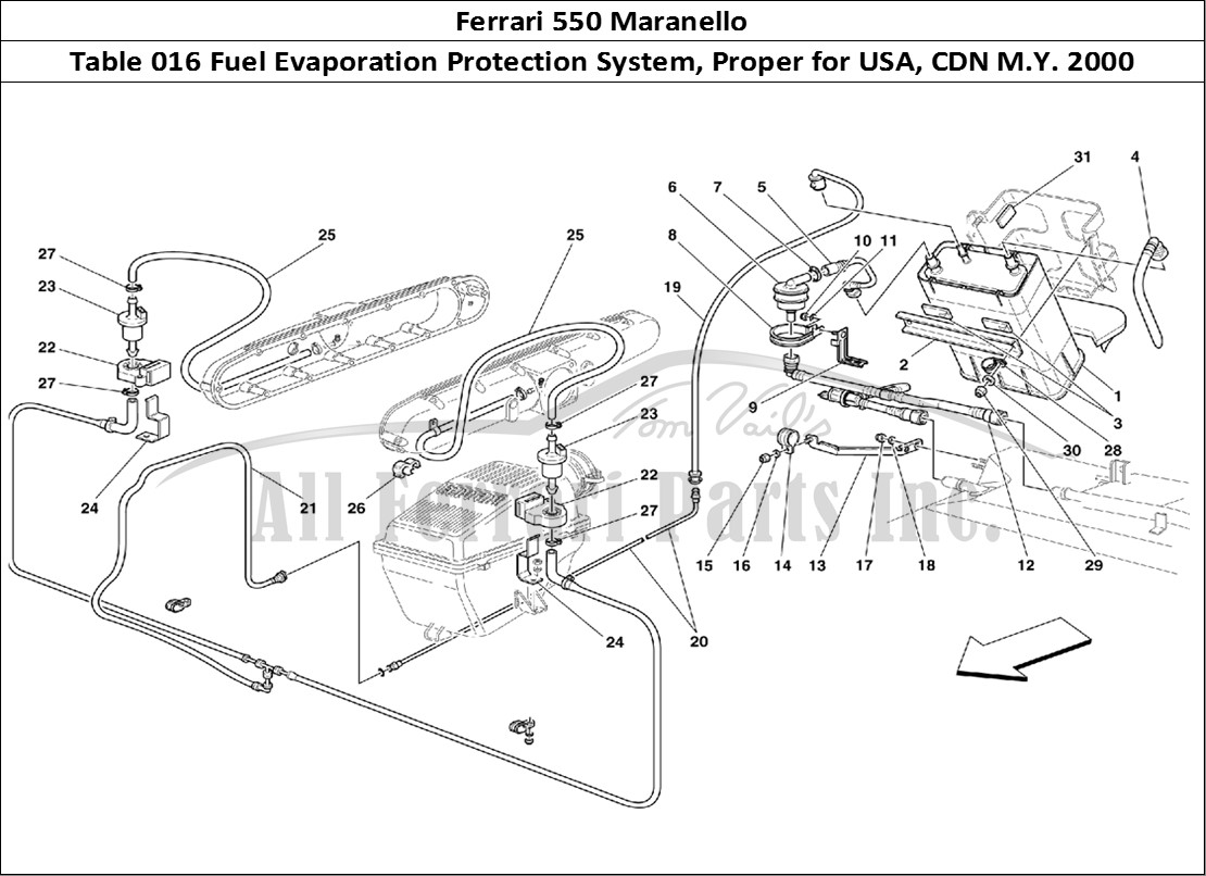 Ferrari Parts Ferrari 550 Maranello Page 016 Antievaporation Device -V