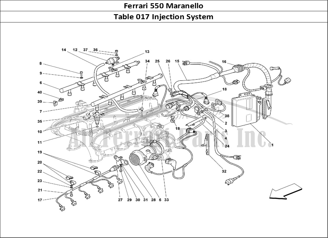 Ferrari Parts Ferrari 550 Maranello Page 017 Injection Device