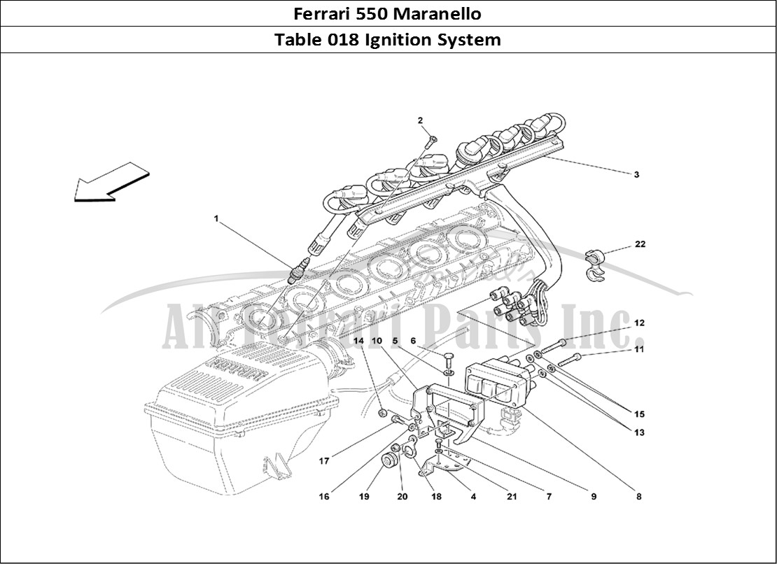 Ferrari Parts Ferrari 550 Maranello Page 018 Ignition Device