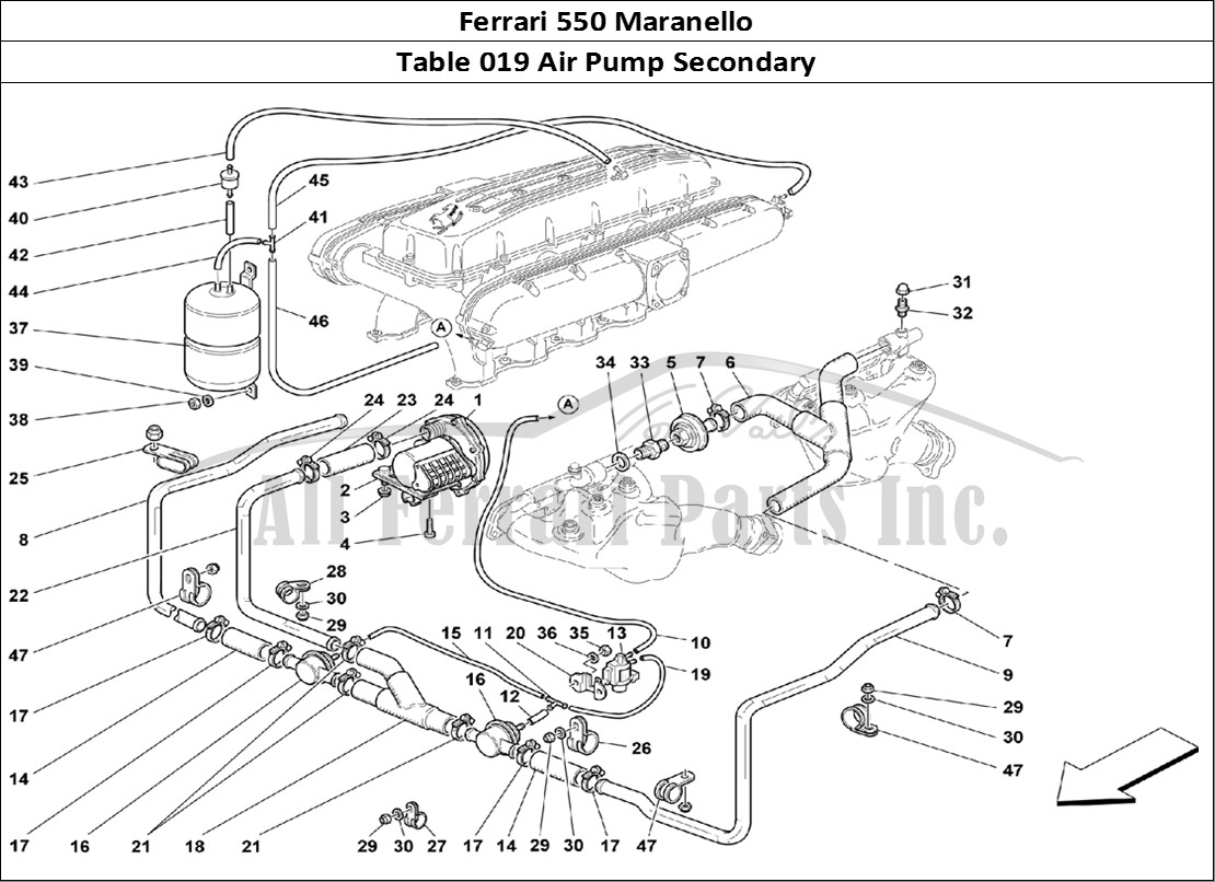 Ferrari Parts Ferrari 550 Maranello Page 019 Secondary Air Pump