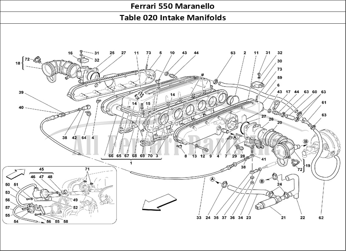 Ferrari Parts Ferrari 550 Maranello Page 020 Air Intake Manifolds