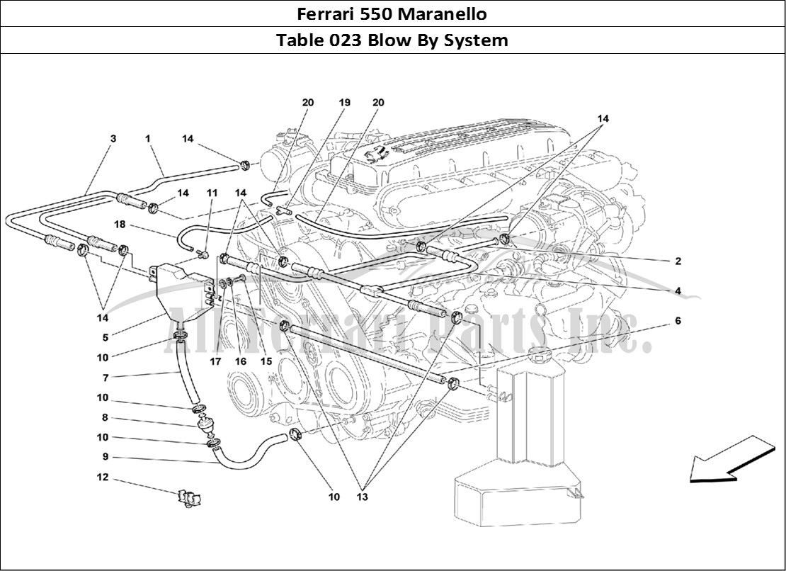Ferrari Parts Ferrari 550 Maranello Page 023 Blow - By System