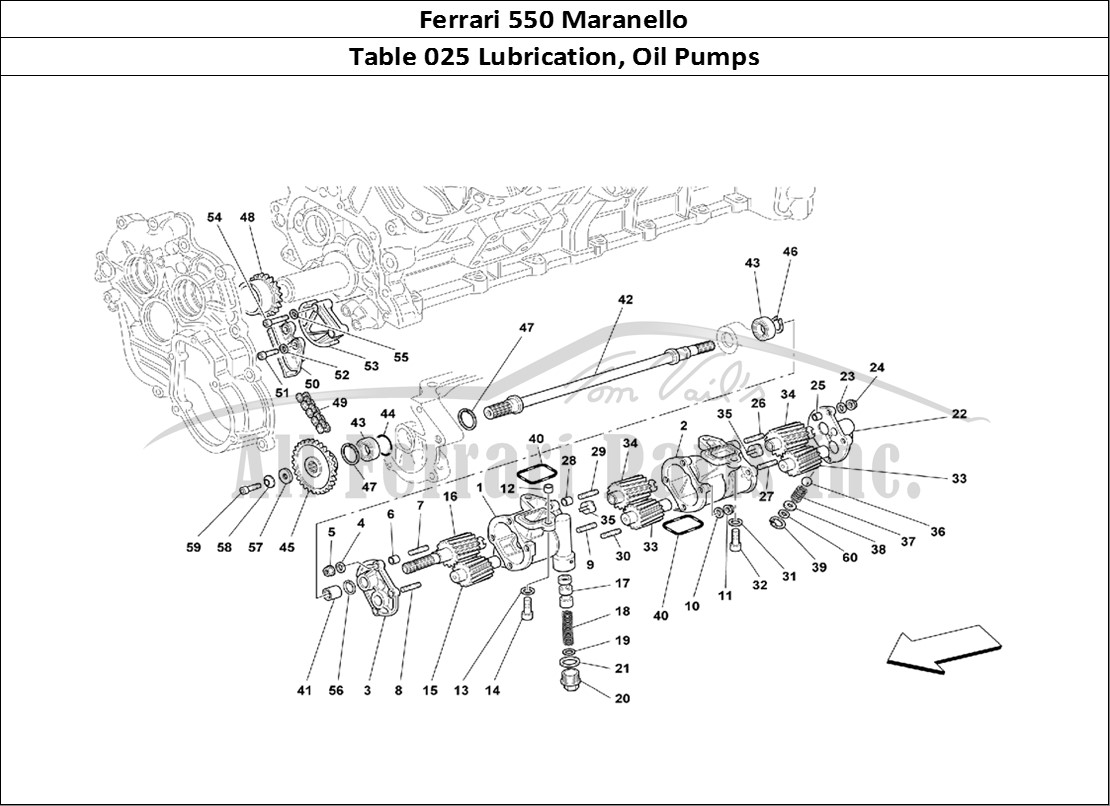 Ferrari Parts Ferrari 550 Maranello Page 025 Lubrication - Oil Pumps