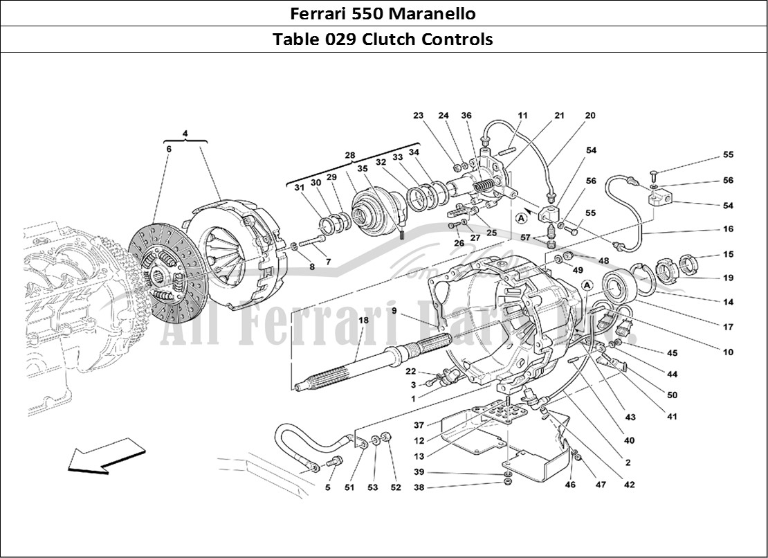 Ferrari Parts Ferrari 550 Maranello Page 029 Clutch - Controls