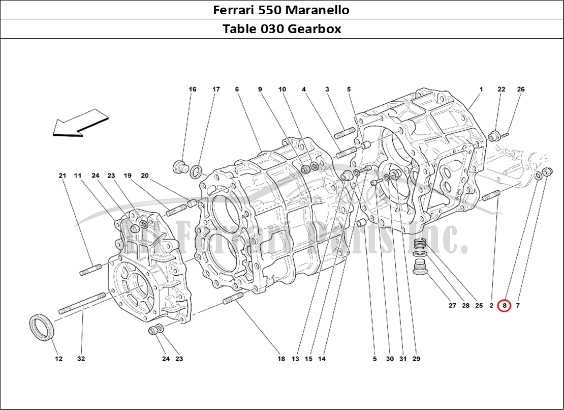 Ferrari Parts Ferrari 550 Maranello Page 030 Gearbox
