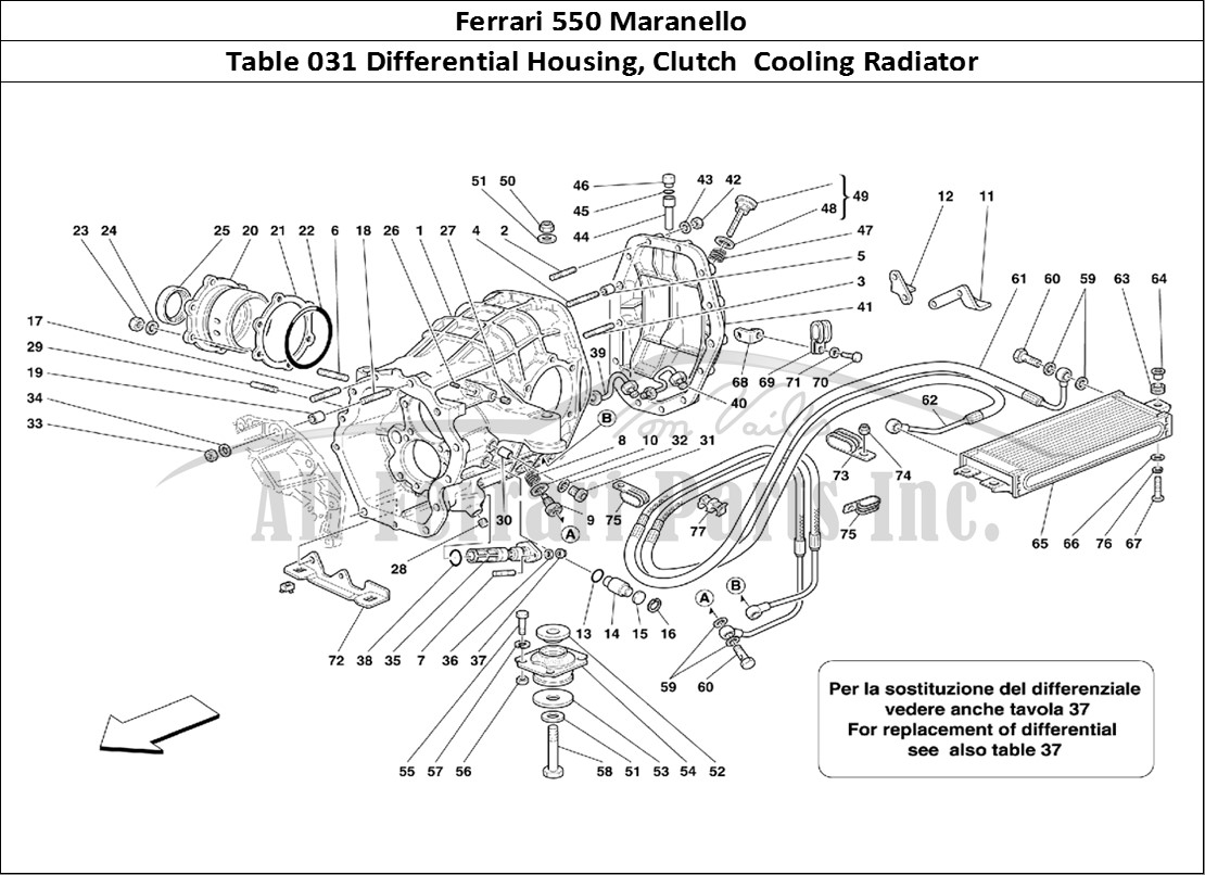 Ferrari Parts Ferrari 550 Maranello Page 031 Differential Carrier and
