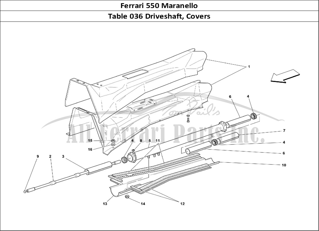 Ferrari Parts Ferrari 550 Maranello Page 036 Engine/Gearbox Connecting