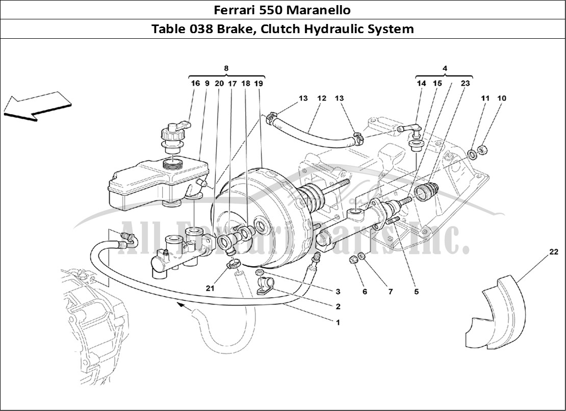 Ferrari Parts Ferrari 550 Maranello Page 038 Brake and Clutch Hydrauli