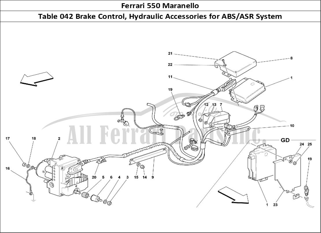 Ferrari Parts Ferrari 550 Maranello Page 042 Control Unit and Hydrauli