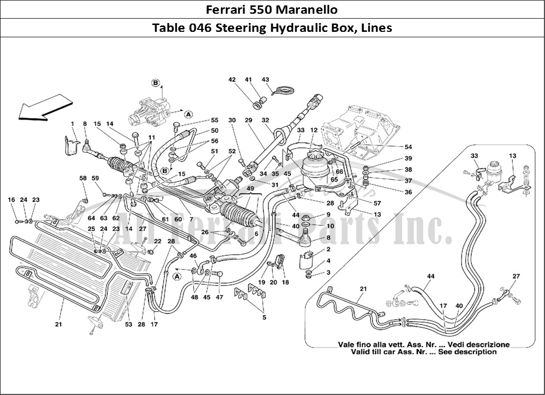 Ferrari Parts Ferrari 550 Maranello Page 046 Hydraulic Steering Box an
