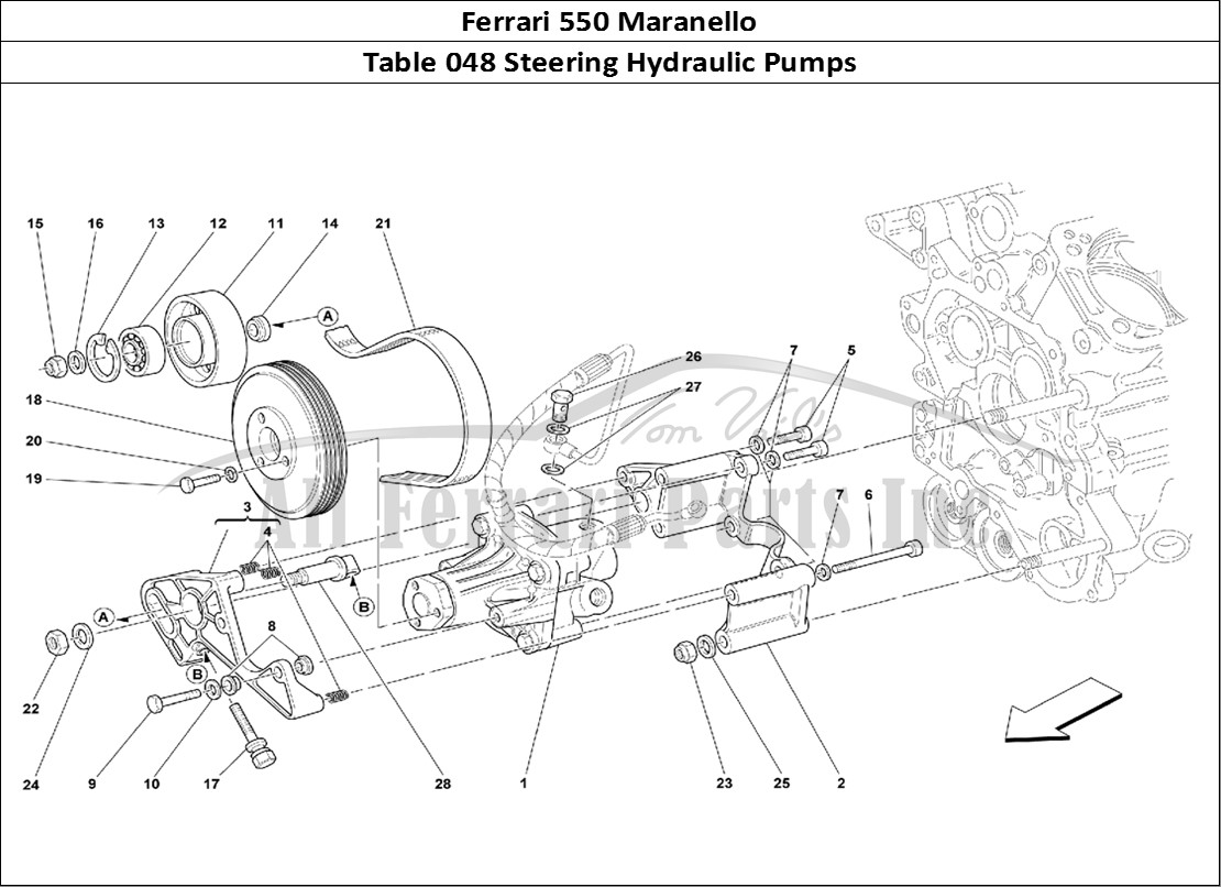 Ferrari Parts Ferrari 550 Maranello Page 048 Hydraulic Steering Pumps