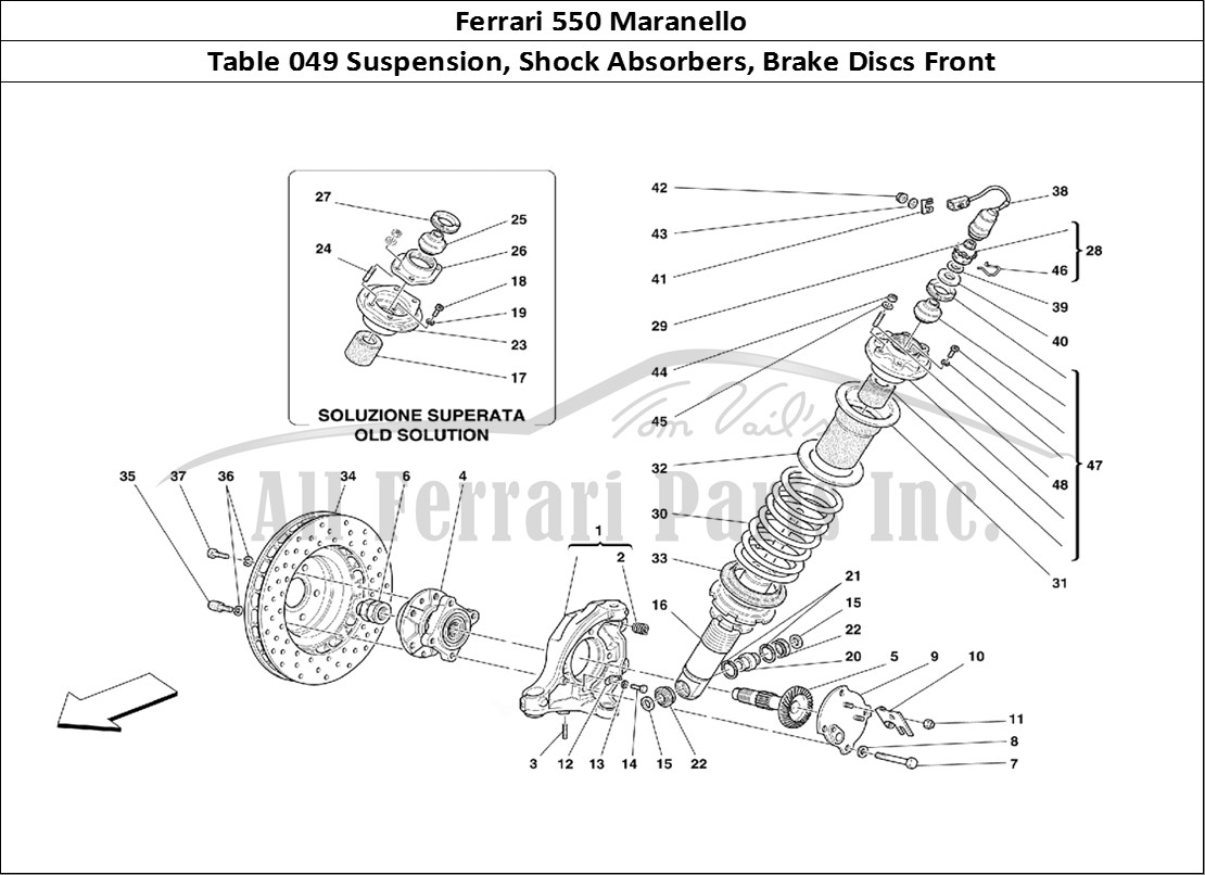 Ferrari Parts Ferrari 550 Maranello Page 049 Front Suspension - Shock