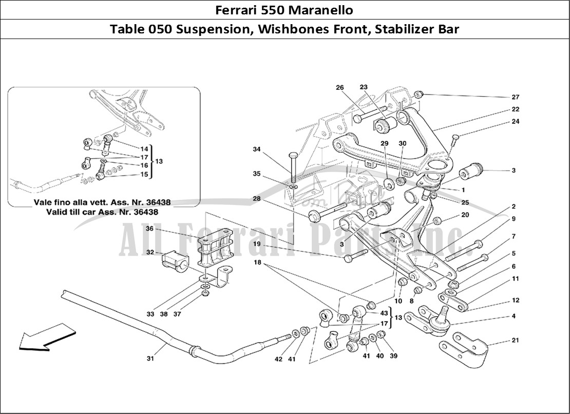 Ferrari Parts Ferrari 550 Maranello Page 050 Front Suspension - Wishbo