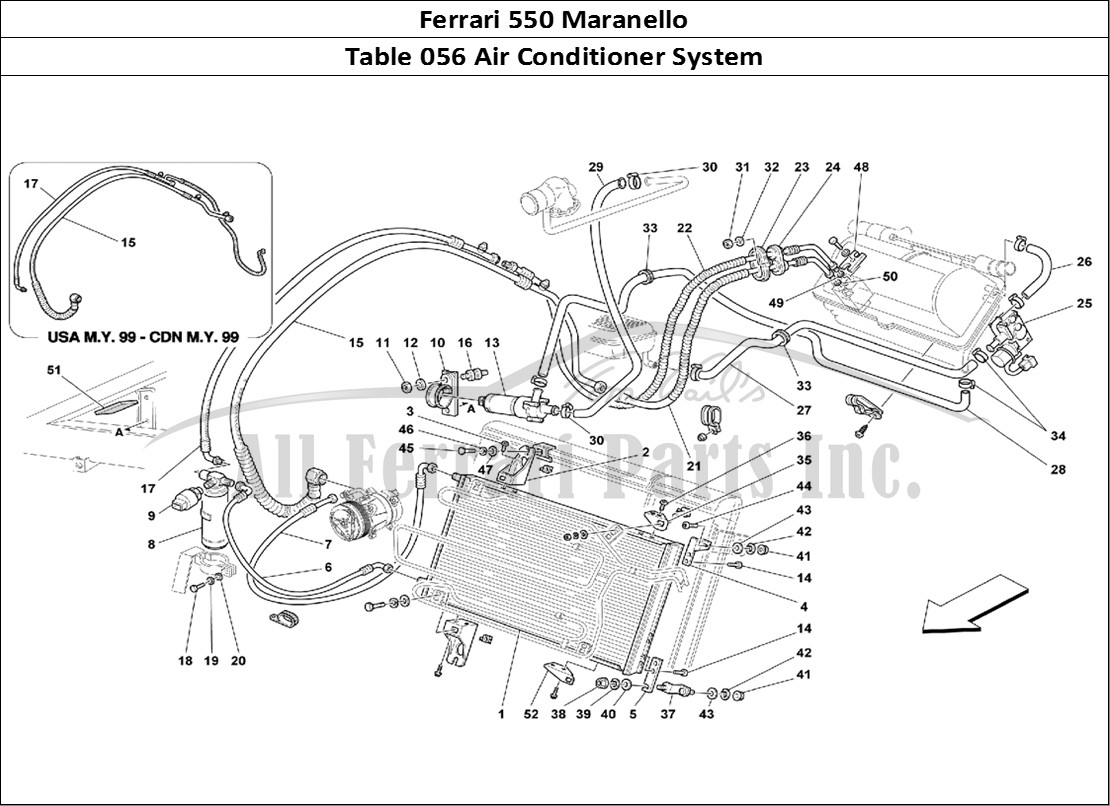 Ferrari Parts Ferrari 550 Maranello Page 056 Air Conditioning System