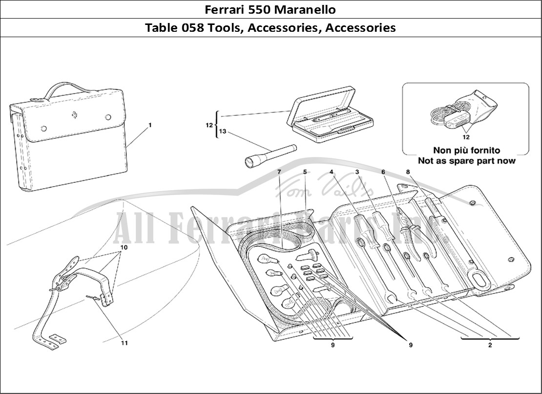 Ferrari Parts Ferrari 550 Maranello Page 058 Tools Equipment and Fixin