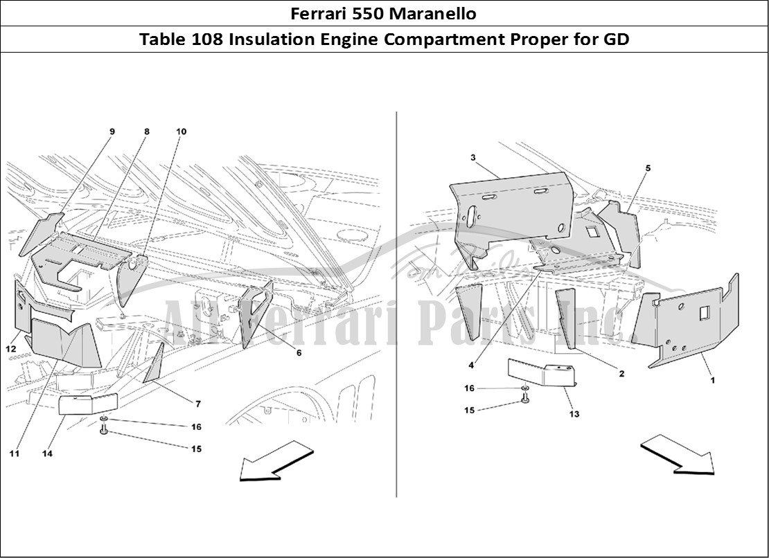 Ferrari Parts Ferrari 550 Maranello Page 108 Engine Compartment Fire-P