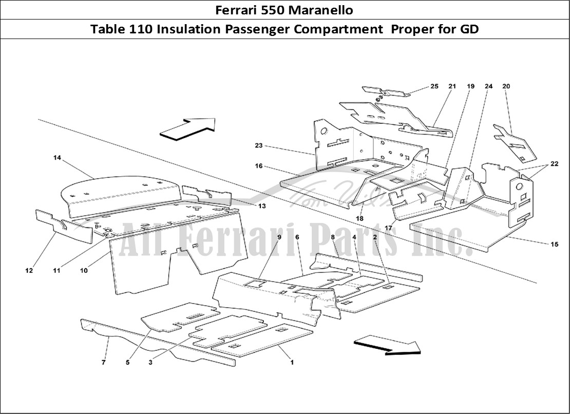 Ferrari Parts Ferrari 550 Maranello Page 110 Passeggers Compartment In