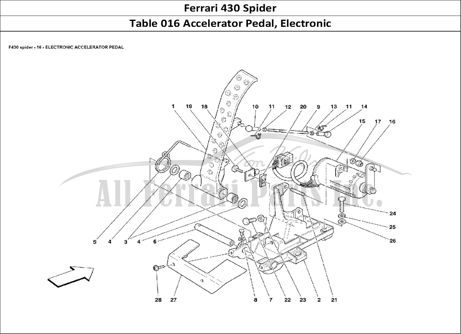 Ferrari Parts Ferrari 430 Spider Page 016 Electronic Accelerator Pe