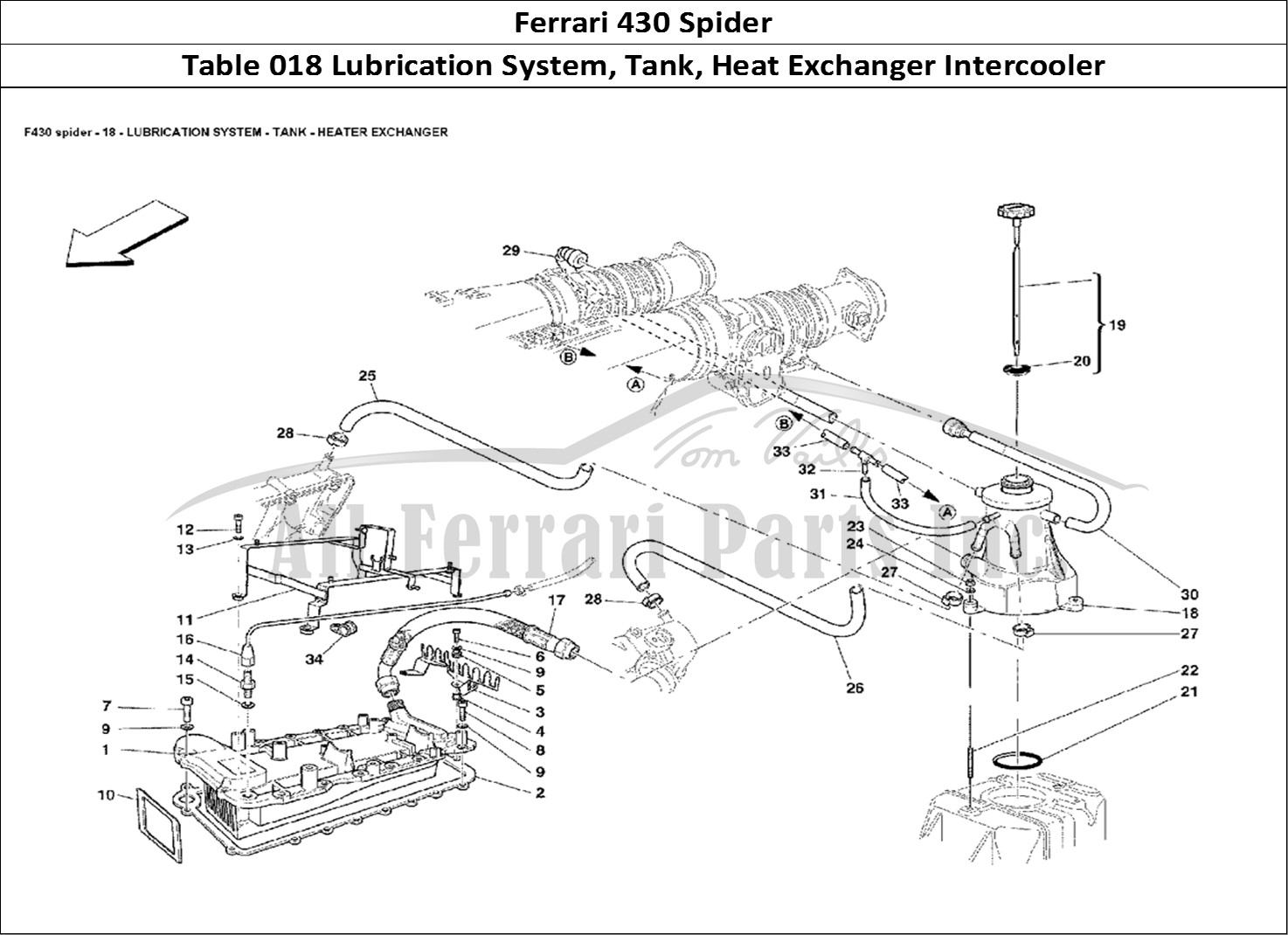 Ferrari Parts Ferrari 430 Spider Page 018 Lubrication System - Tank