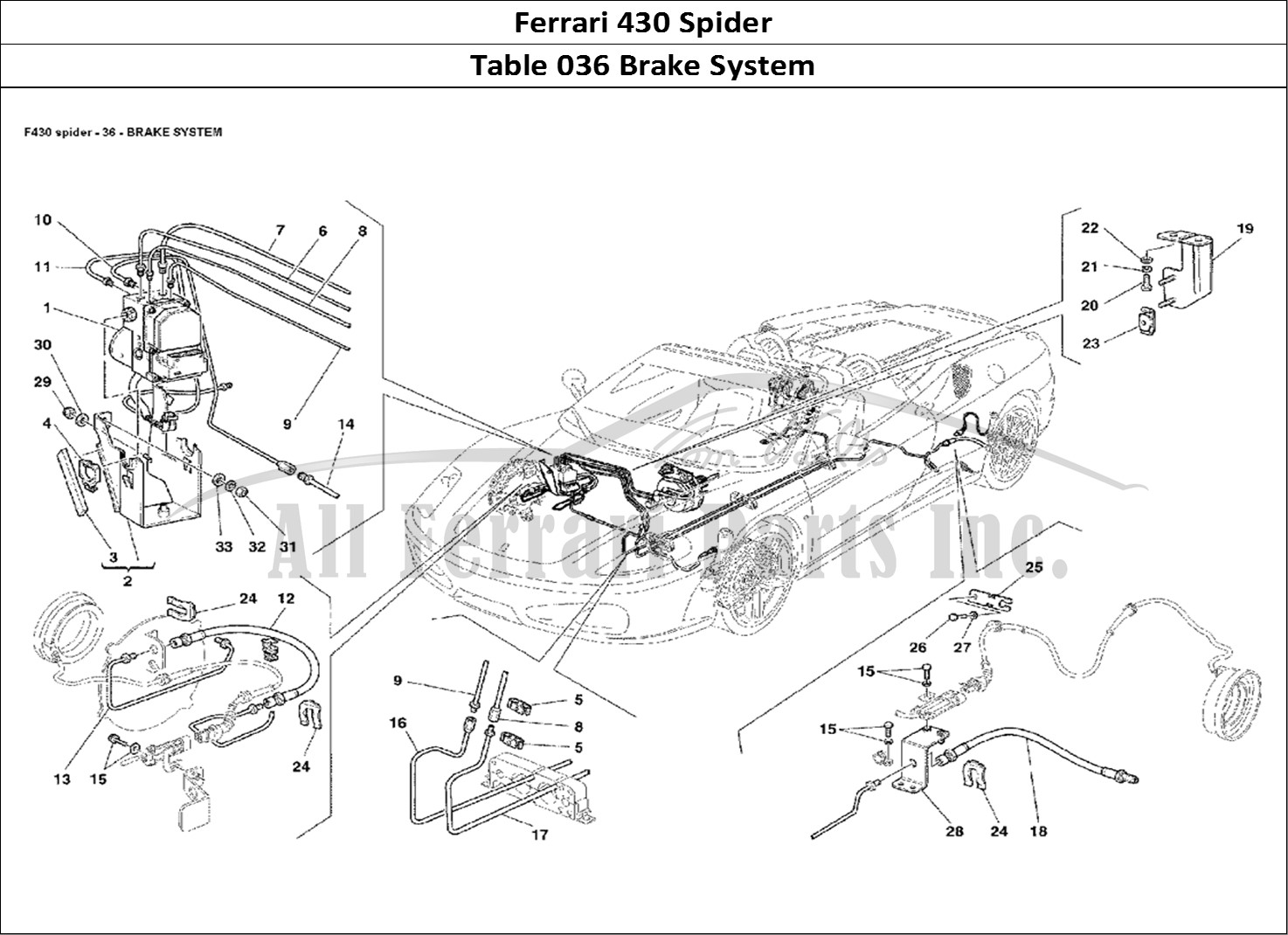 Ferrari Parts Ferrari 430 Spider Page 036 Brake System