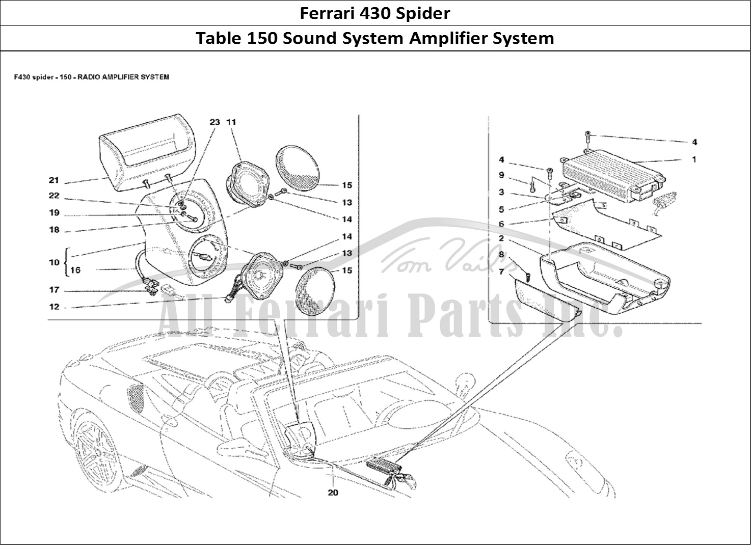 Ferrari Parts Ferrari 430 Spider Page 150 Radio Amplifier System