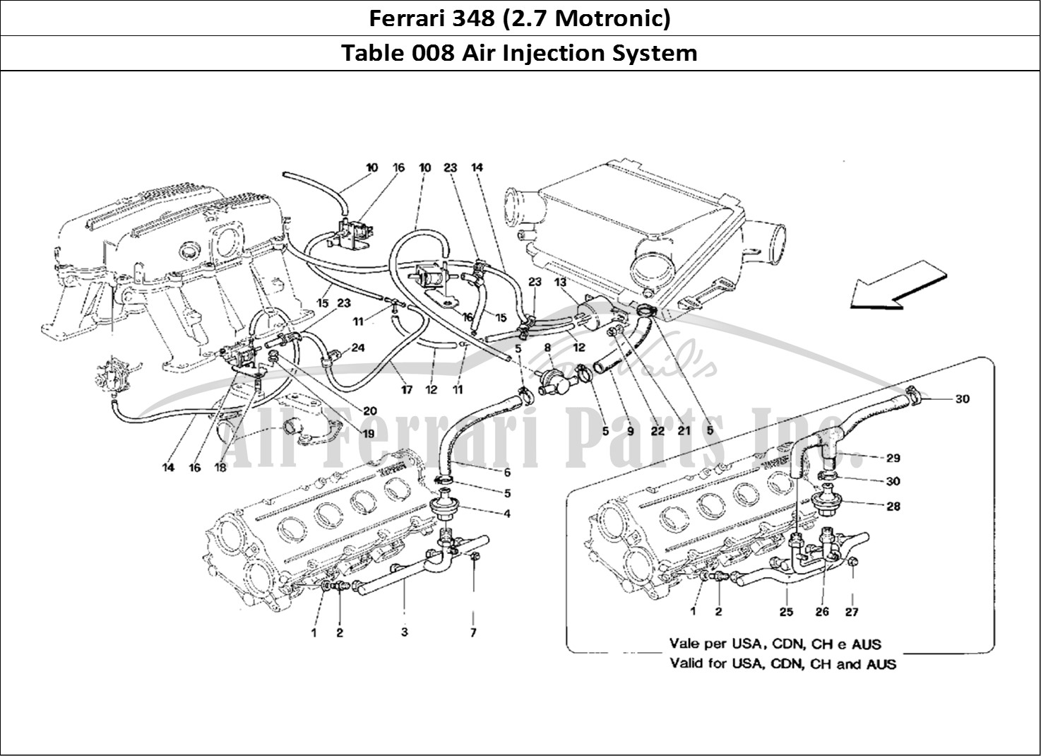 Ferrari Parts Ferrari 348 (2.7 Motronic) Page 008 Air Injection Device