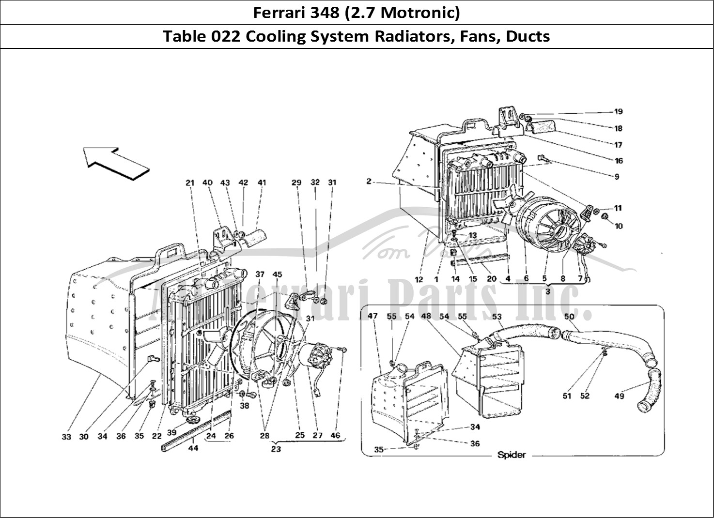 Ferrari Parts Ferrari 348 (2.7 Motronic) Page 022 Cooling System Radiators