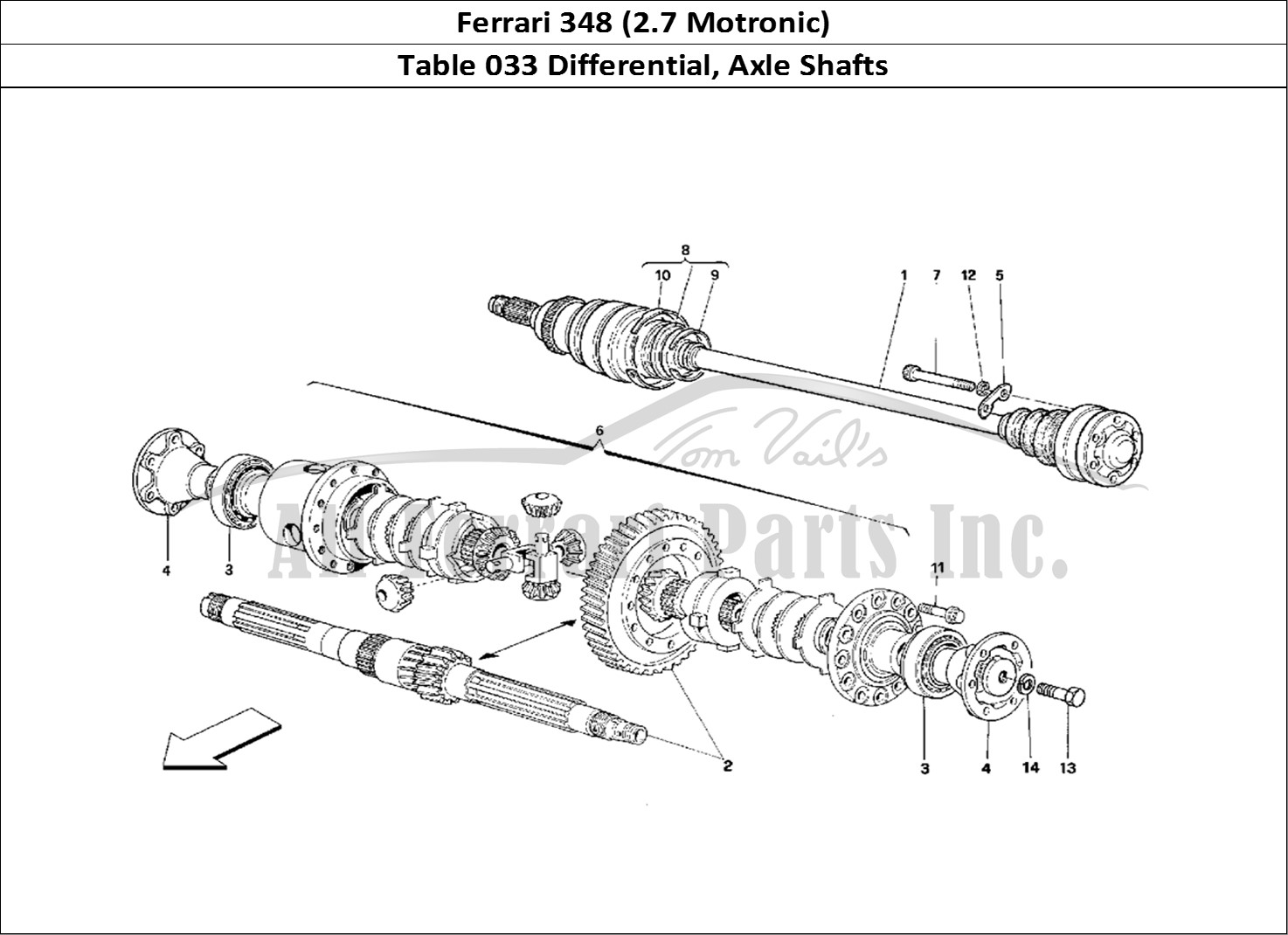 Ferrari Parts Ferrari 348 (2.7 Motronic) Page 033 Differential & Axle Shaft
