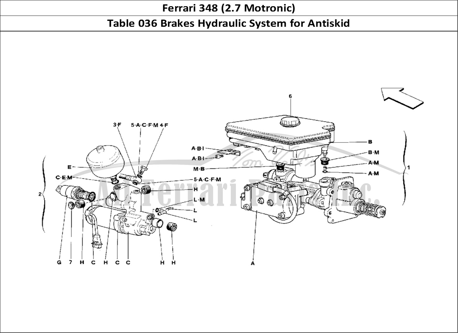 Ferrari Parts Ferrari 348 (2.7 Motronic) Page 036 Hydraulic System for Anti
