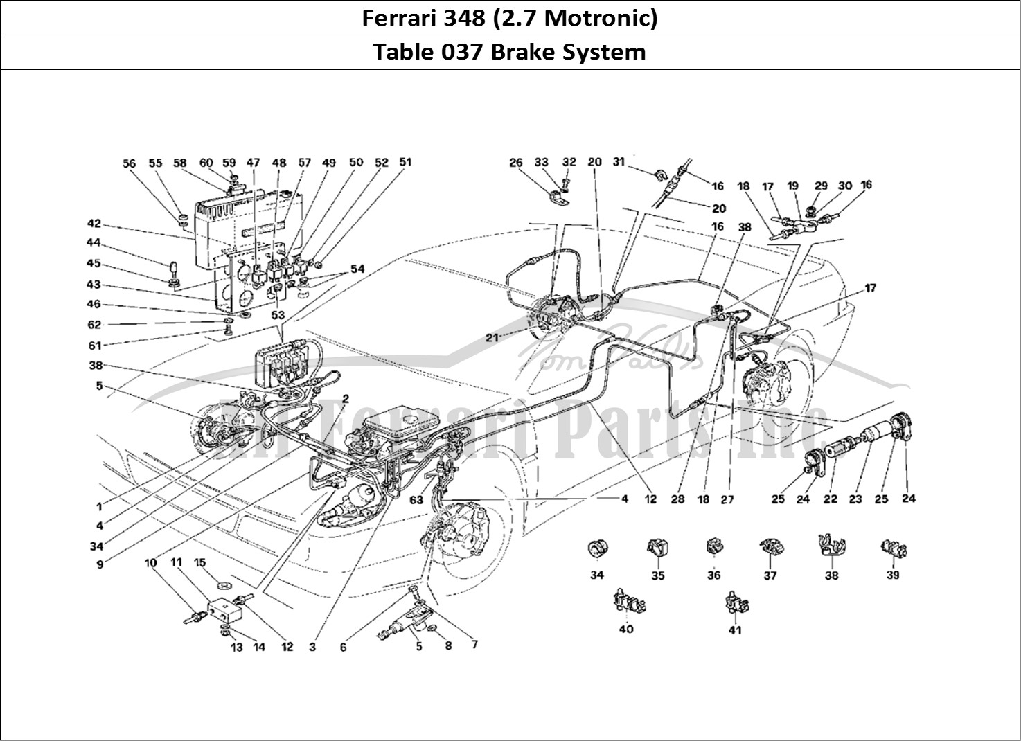 Ferrari Parts Ferrari 348 (2.7 Motronic) Page 037 Brake System