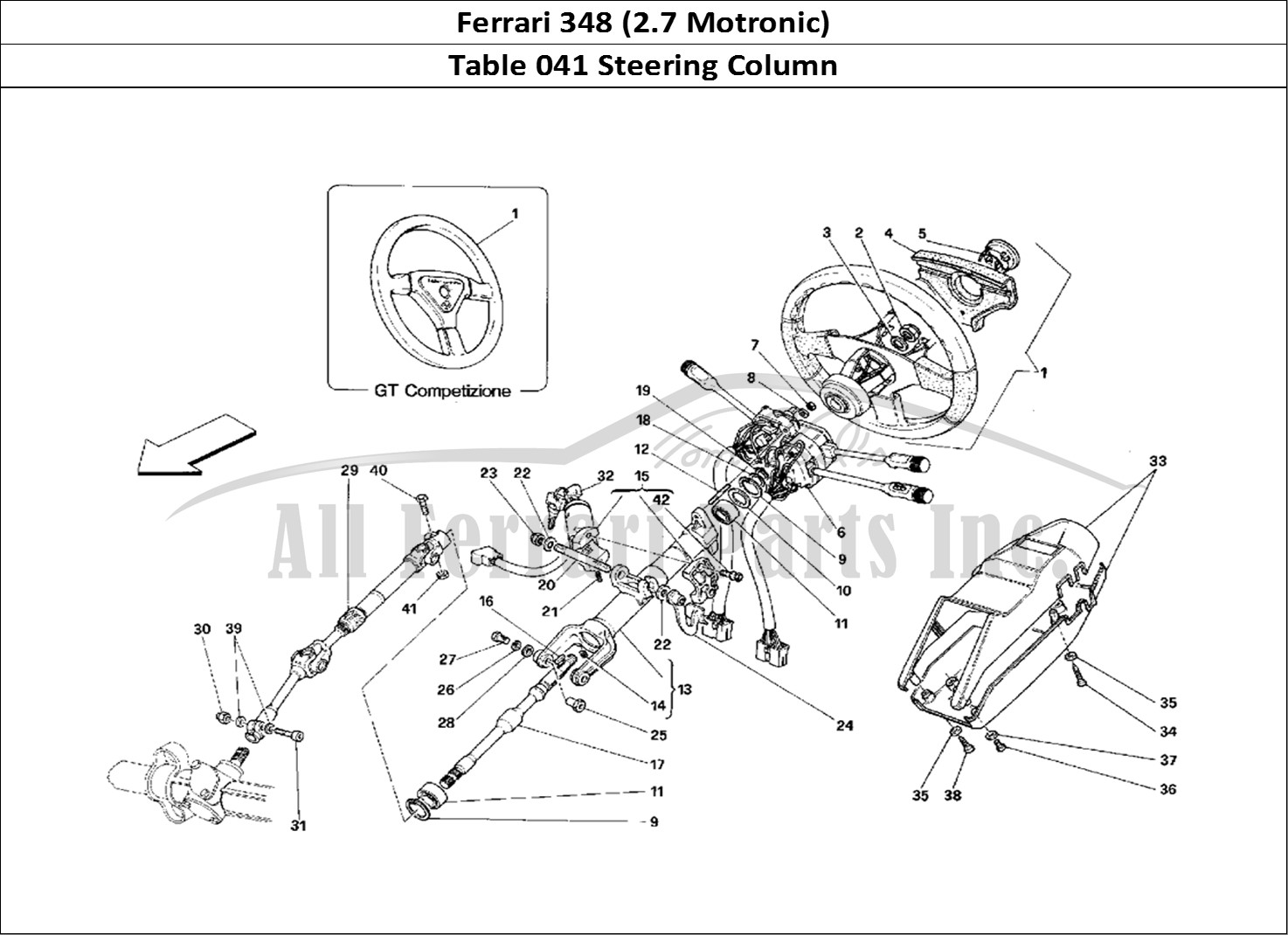 Ferrari Parts Ferrari 348 (2.7 Motronic) Page 041 Steering Column